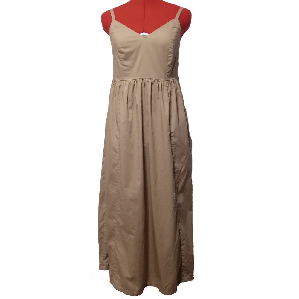 Old Navy Classic Camel Lightweight Cotton Summer Maxi Dress US XS - Picture 1 of 6
